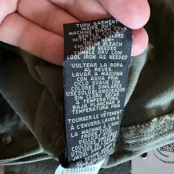1822 Denim Olive Green Ankle Skinny Cotton Spandex Blend Soft SZ 10 #2193 - Picture 12 of 13